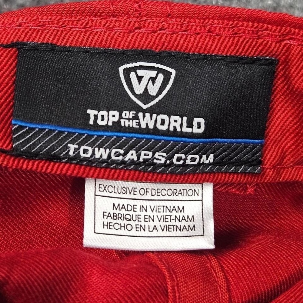 Iowa State Cyclones Hat Top of the World Red Strapback NCAA University Cap Ames - Picture 7 of 8